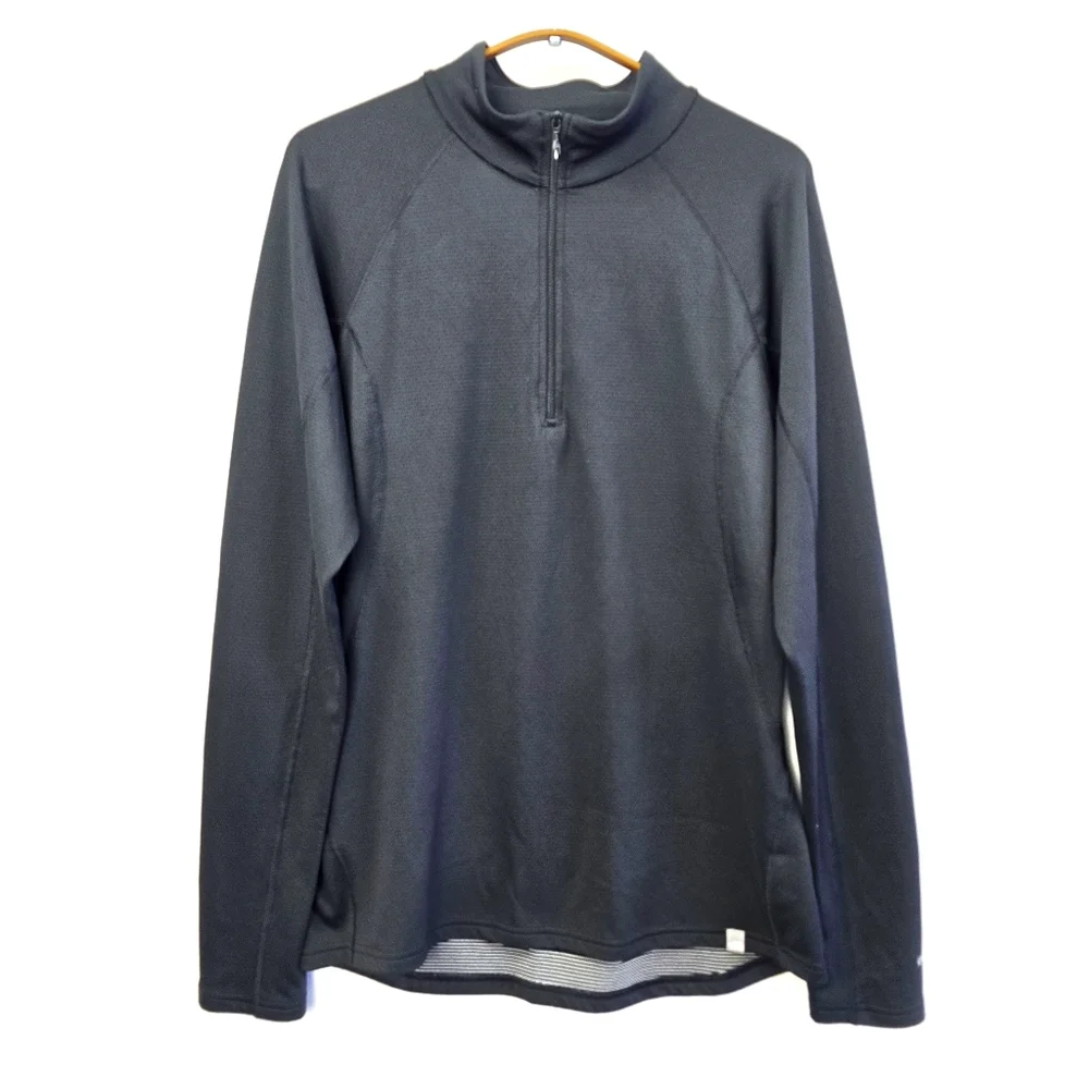 North Face Men's Black Quarter-Zip Top Flash Dry Size Medium